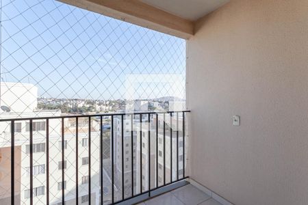 Varanda da sala de apartamento à venda com 2 quartos, 55m² em Planalto, Belo Horizonte