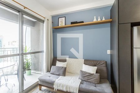Sala de apartamento à venda com 1 quarto, 27m² em Brooklin Paulista, São Paulo