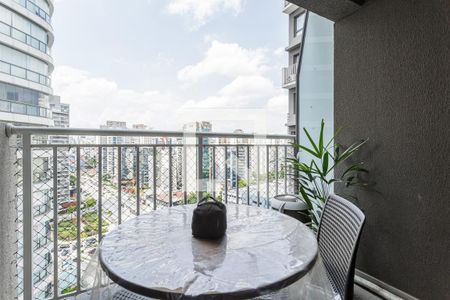 Varanda de apartamento à venda com 1 quarto, 27m² em Brooklin Paulista, São Paulo