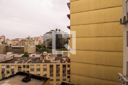 Vista da Sala/Cozinha de apartamento à venda com 1 quarto, 31m² em Farroupilha, Porto Alegre