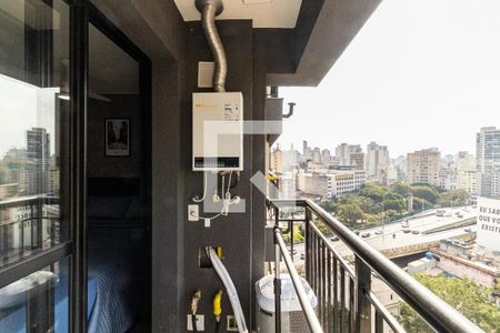 Varanda de kitnet/studio para alugar com 1 quarto, 28m² em Campos Elíseos, São Paulo