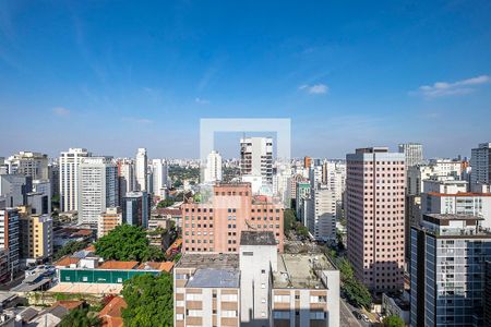 Sala/Cozinha - Vista de apartamento para alugar com 1 quarto, 45m² em Jardins, São Paulo