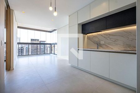 Sala/Cozinha de apartamento para alugar com 1 quarto, 45m² em Jardins, São Paulo