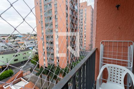 Varanda da sala  de apartamento à venda com 2 quartos, 65m² em Taboão, Diadema