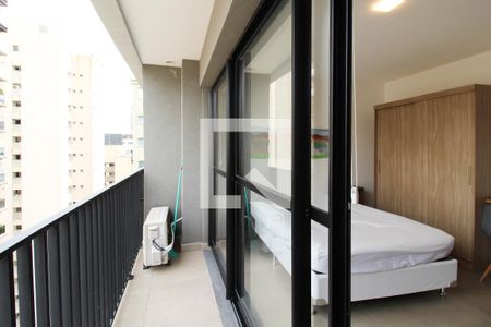 Varanda Studio de kitnet/studio para alugar com 1 quarto, 22m² em Indianópolis, São Paulo
