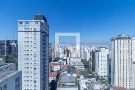 Vista do Quarto de apartamento para alugar com 1 quarto, 47m² em Cerqueira César, São Paulo