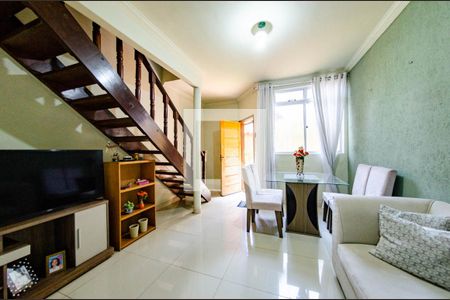 Sala de casa de condomínio à venda com 2 quartos, 80m² em Havaí, Belo Horizonte