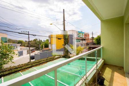Varanda da sala de casa à venda com 3 quartos, 187m² em Vila Linda, Santo André