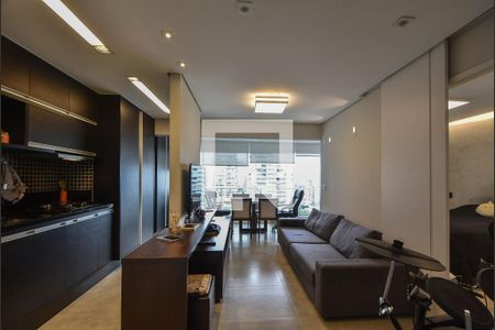 Sala de apartamento à venda com 1 quarto, 49m² em Cidade Monções, São Paulo