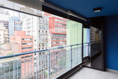 Varanda de kitnet/studio para alugar com 1 quarto, 45m² em Bela Vista, São Paulo