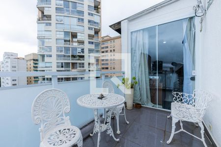 Varanda da Sala de apartamento à venda com 1 quarto, 32m² em Cerqueira César, São Paulo