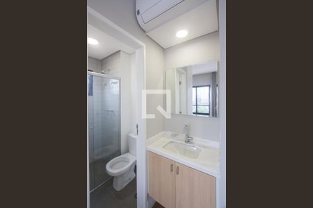 Banheiro de kitnet/studio à venda com 1 quarto, 35m² em Chácara Santo Antônio (zona Sul), São Paulo