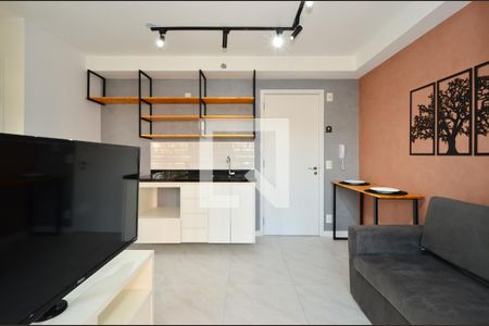 Sala/Cozinha de kitnet/studio à venda com 1 quarto, 27m² em Mirandópolis, São Paulo