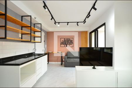 Sala/Cozinha de kitnet/studio à venda com 1 quarto, 27m² em Mirandópolis, São Paulo