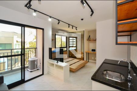 Sala/Cozinha de kitnet/studio à venda com 1 quarto, 27m² em Mirandópolis, São Paulo