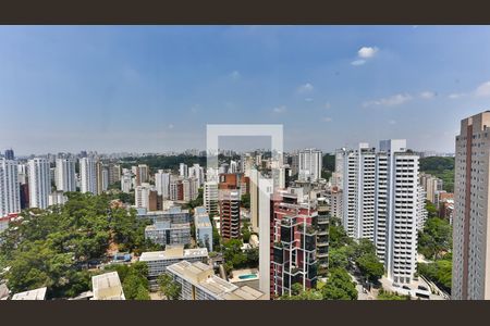 varanda / vista de kitnet/studio à venda com 1 quarto, 35m² em Real Parque, São Paulo