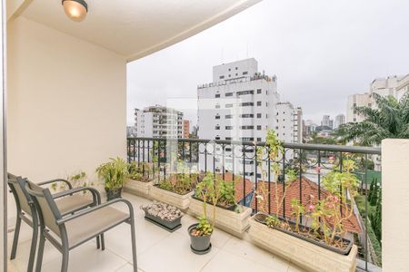 Varanda da Sala de apartamento à venda com 4 quartos, 158m² em Brooklin Novo, São Paulo