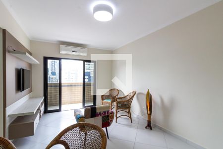 Sala de apartamento para alugar com 1 quarto, 55m² em Canto do Forte, Praia Grande
