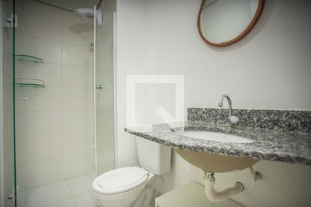 Banheiro de kitnet/studio para alugar com 1 quarto, 24m² em Saúde, São Paulo