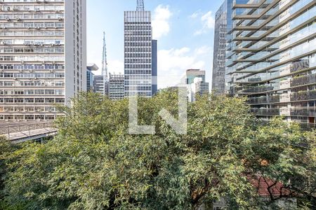 Sala - Varanda Vista de apartamento à venda com 1 quarto, 44m² em Cerqueira César, São Paulo