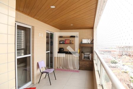 Varanda gourmet de apartamento para alugar com 2 quartos, 93m² em Guilhermina, Praia Grande