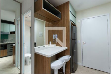 Cozinha de apartamento para alugar com 1 quarto, 26m² em Bela Vista, São Paulo