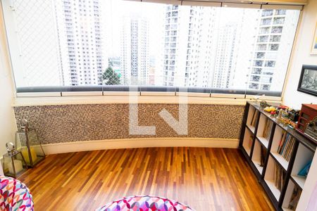 Varanda da Sala de apartamento à venda com 4 quartos, 136m² em Jardim Monte Alegre, Taboão da Serra