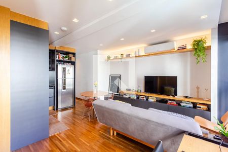 Sala/Cozinha de kitnet/studio para alugar com 1 quarto, 48m² em Indianópolis, São Paulo