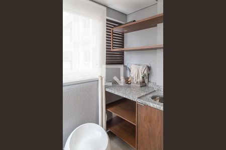 Varanda da Sala de apartamento para alugar com 1 quarto, 28m² em Bela Vista, São Paulo