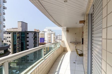 Varanda de apartamento para alugar com 3 quartos, 103m² em Guilhermina, Praia Grande