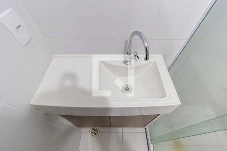 Detalhe - Banheiro de apartamento à venda com 1 quarto, 28m² em Brás, São Paulo