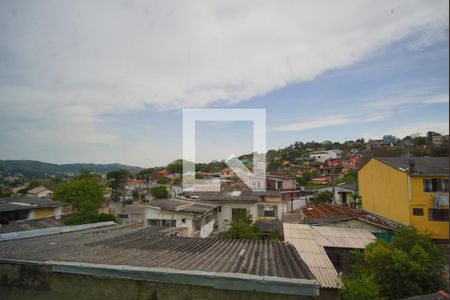 Sala_Vista  de apartamento à venda com 1 quarto, 46m² em Jardim Carvalho, Porto Alegre