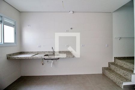 Sala/Cozinha de apartamento à venda com 2 quartos, 106m² em Vila Camilopolis, Santo André