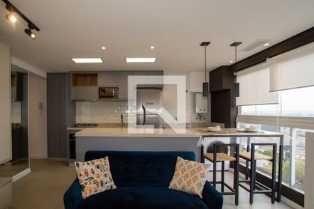 Sala/Cozinha de apartamento à venda com 1 quarto, 37m² em Vila das Palmeiras, Guarulhos