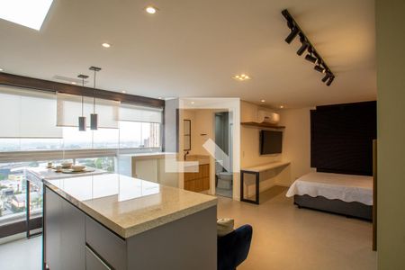 Sala/Cozinha de apartamento à venda com 1 quarto, 37m² em Vila das Palmeiras, Guarulhos