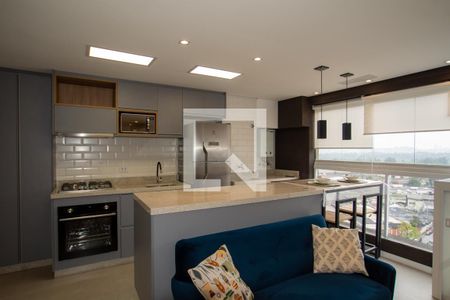 Sala/Cozinha de apartamento à venda com 1 quarto, 37m² em Vila das Palmeiras, Guarulhos