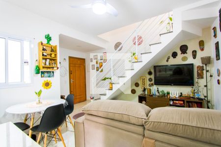 Sala de apartamento à venda com 2 quartos, 110m² em Jardim Cristiane, Santo André