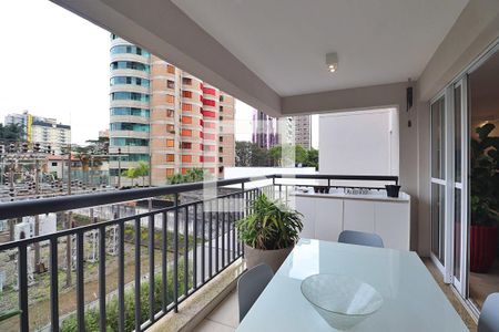 Varanda gourmet de apartamento à venda com 3 quartos, 128m² em Jardim, Santo André