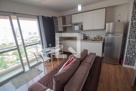 Sala de kitnet/studio para alugar com 1 quarto, 33m² em Brooklin Paulista, São Paulo