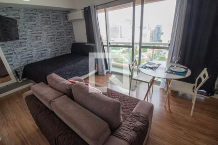 Sala de kitnet/studio para alugar com 1 quarto, 33m² em Brooklin Paulista, São Paulo