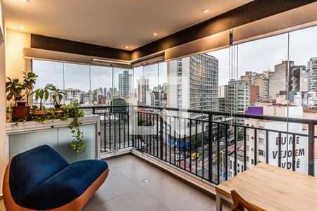 Varanda de apartamento à venda com 1 quarto, 50m² em Campos Elíseos, São Paulo