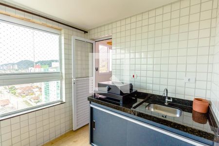 Varanda Gourmet de apartamento para alugar com 2 quartos, 86m² em Canto do Forte, Praia Grande
