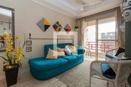 Sala de apartamento para alugar com 2 quartos, 78m² em Jardim Tres Marias, Guarujá