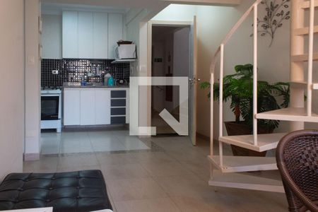 Sala de apartamento para alugar com 3 quartos, 190m² em Balneario Cidade Atlantica, Guarujá