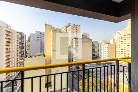 Varanda do Studio de kitnet/studio para alugar com 1 quarto, 28m² em Campos Elíseos, São Paulo