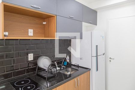 Cozinha de kitnet/studio para alugar com 1 quarto, 24m² em Consolação, São Paulo