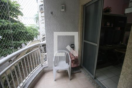 Varanda da Sala de apartamento à venda com 2 quartos, 62m² em Tanque, Rio de Janeiro