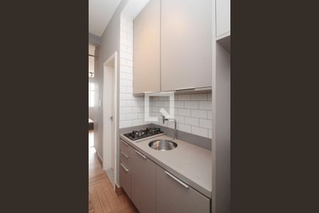 Cozinha de kitnet/studio à venda com 1 quarto, 25m² em Bela Vista, São Paulo