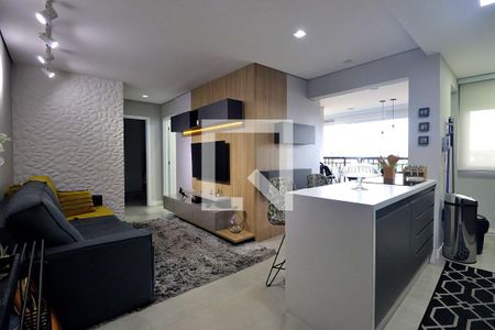 Sala de apartamento para alugar com 2 quartos, 64m² em Vila Curuçá, Santo André