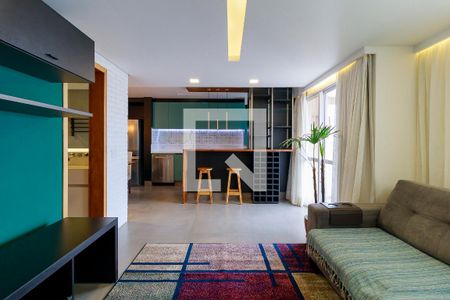 Sala de apartamento para alugar com 1 quarto, 54m² em Santo Amaro, São Paulo